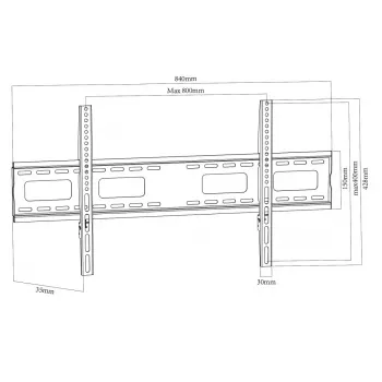 Suport TV fix de perete MACLEAN MC-420 pentru ecrane de 43-120