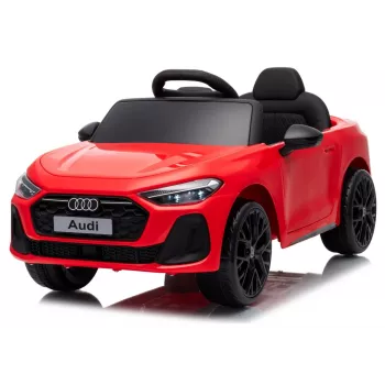 Mașină electrică pentru copii LEAN CARS Audi A5L HL788 roșu 12V cu telecomandă pentru părinți, roți EVA, lumini LED, panou muzical, centură de siguranță, scaun din piele ecologică, pentru vârsta 3-6 ani