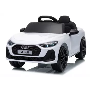 LEAN CARS Audi A5L HL788 Mașină electrică pentru copii 12V cu telecomandă, albă