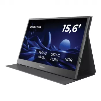 MAXCOM Portable Monitor Mpage 15 - 15.6 inch Full HD IPS USB-C HDR10 Aluminum