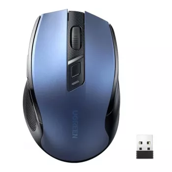Mouse wireless cu clic silențios UGREEN MU006, 2,4 GHz, 2400 DPI, albastru
