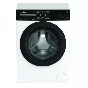Mașină de spălat Whirlpool WAM762WBBPL 7 kg 1200 rpm cu tehnologie 6th Sense, FreshCare+, Clean+, 14 programe, afișaj LED, blocare pentru copii, pornire întârziată, clasa energetică C, alb