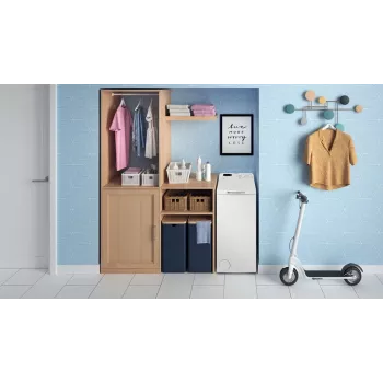 Mașină de spălat cu încărcare de sus Indesit BTWS50400PLN, 5 kg, 1000 rpm, alb, clasa energetică E