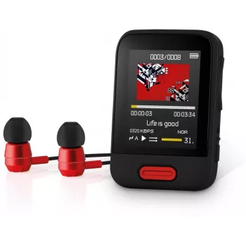 Player portabil MP3/MP4 SENCOR SFP 7716BK 16 GB cu Bluetooth, display 1,8 inch, radio FM, reportofon - negru