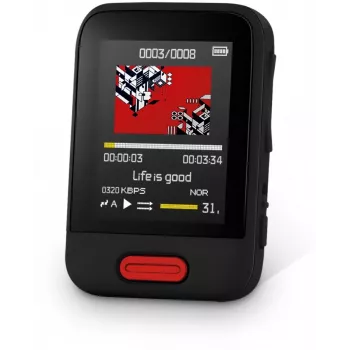 Player portabil MP3/MP4 SENCOR SFP 7716BK 16 GB cu Bluetooth, display 1,8 inch, radio FM, reportofon - negru