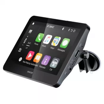 Receptor multimedia 2-DIN SENCOR SCT M760BWT 7 inch cu CarPlay Android Auto wireless și intrare pentru cameră marșarier