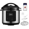 Multicooker CONCEPT CK8001, 5L, 900W, 10 programe, LED, vas ceramic antiaderent, pornire întârziată, menținere la cald, negru/argintiu