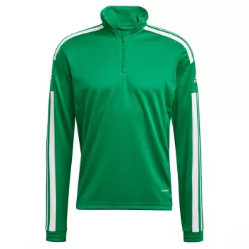 Tricou de antrenament adidas Squadra 21 verde bărbați cu mânecă lungă și fermoar sfert L