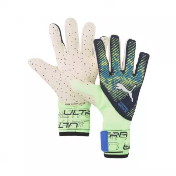 Mănuși de portar PUMA Ultra Ultimate 1 NC Green Flash White Blue Glimmer 9.5