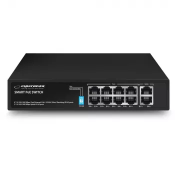 Esperanza Switch PoE+ cu 10 porturi 10/100/1000 120W MATRIX ENS108