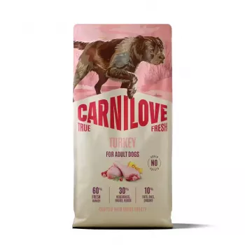 CARNILOVE TRUE FRESH Hrană uscată pentru câini cu curcan pentru câini adulți de toate rasele 12 kg