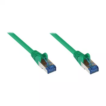 GoodConnections Cat.6A S/FTP Patch Cable with Latch Protection, PiMF, LSZH, 500 MHz, Green, 7.5 m (8060-H075G)