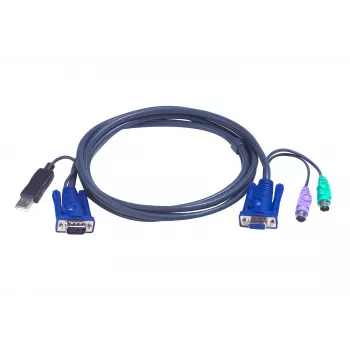 Cablu KVM ATEN Intelligent 2L-5502UP - cablu combinat tastatură, video, mouse (KVM)