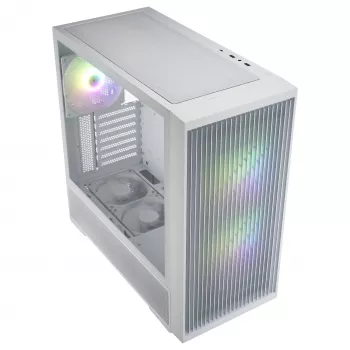 Carcasă tower Fortron M330 albă Micro-ATX, sticlă călită, 1 ventilator 120mm