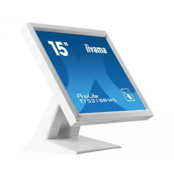 Monitor LED cu ecran tactil rezistiv Iiyama ProLite T1531SR-W5 15 inch XGA 4:3 5 fire, alb