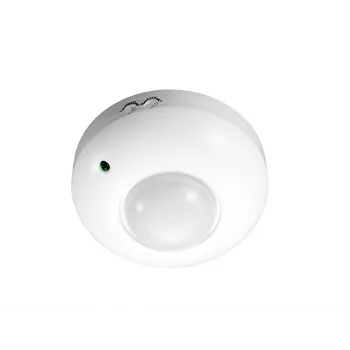 Detector de mișcare PIR de tavan MACLEAN MCE19 – detectare 360°, sarcină 1200 W incandescent / 300 W LED, timp și lux reglabile, alb