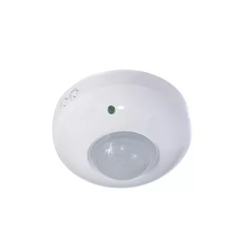 Detector de mișcare PIR de tavan MACLEAN MCE19 – detectare 360°, sarcină 1200 W incandescent / 300 W LED, timp și lux reglabile, alb