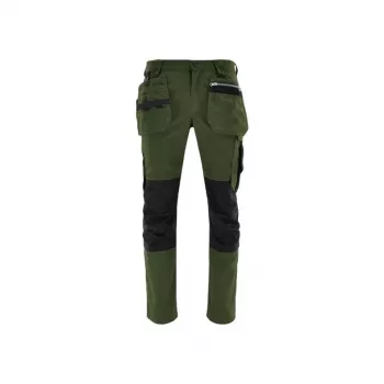 Pantaloni de lucru bărbați NO NAME TROUSERS MONTER M, 65% poliester 35% bumbac, negru/gri, 9 buzunare, buzunare pentru genunchiere, EN ISO 13688