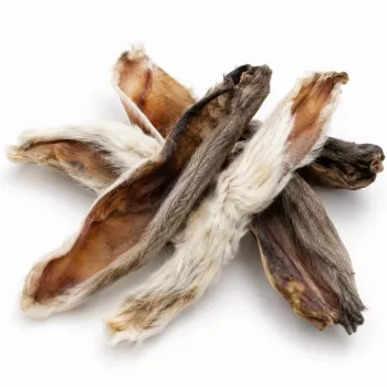 Urechi de iepure cu blană PETITTO, snackuri pentru câini, 500 g