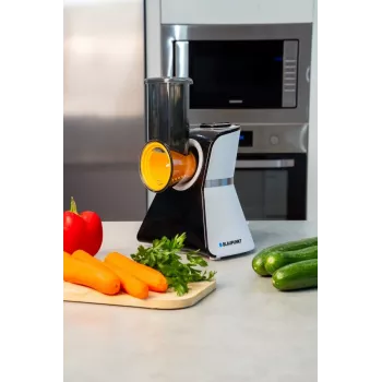 Feliator electric de alimente Blaupunkt Slicer FPS502 150 W, lamă dințată din oțel inoxidabil 190 mm, grosime reglabilă 0-15 mm, negru/argintiu