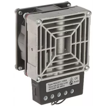 DELTA OPTICAL HVL-031-100W Încălzitor cu ventilator pentru șină DIN 100W cu element PTC, 230V AC, IP20, protecție la atingere
