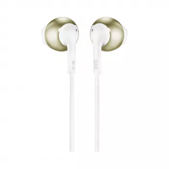 Căști in-ear JBL T205 Champagne Gold cu microfon