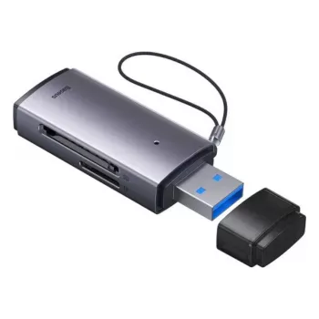 Cititor de carduri Baseus USB 3.0 2-în-1 SD și microSD – gri