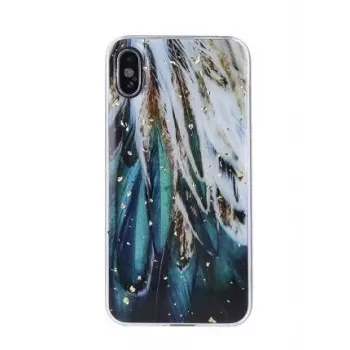 Husă iLike Samsung Gold Glam Feathers pentru Galaxy A13 5G / A04S