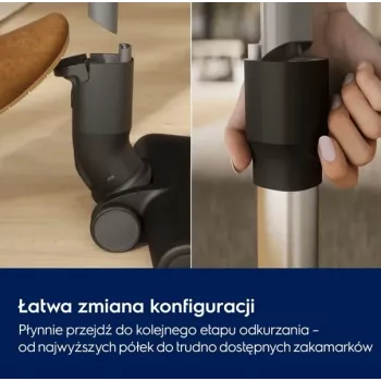 Electrolux Clean 600 EP61CB21W Aspirator vertical fără fir, 21,6V, autonomie 55 min, recipient 0,3L, alb