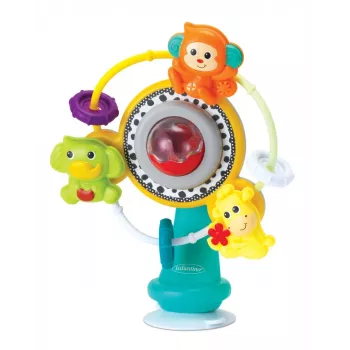 Jucărie de activitate cu ventuză B-KIDS Ferris Wheel - Spin & Teethe, multicolor