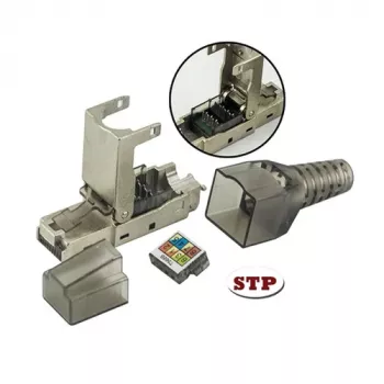 Techly 101911 RJ45 Cat6a 10G Ștecher modular fără unelte, STP
