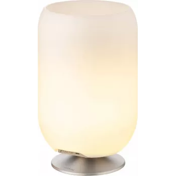 Lampă LED KOODUU cu boxă și cooler Atmos argintie