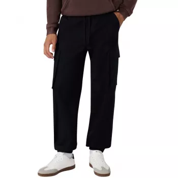 Pantaloni cargo țesuți bărbați Champion negri 221867 KK001 XL