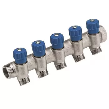 Ventil de amestec termostatic Caleffi seria 5R intrare 3/4 inch NPT x ieșire 1/2 inch NPT, alamă fără plumb, ASSE 1017
