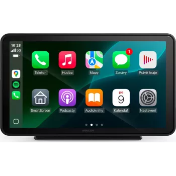 Radio auto SENCOR SCT M760 BWT 7 inch 2DIN cu CarPlay, Android Auto, Bluetooth și intrare pentru cameră de marșarier