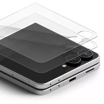Folie de protecție din sticlă călită Ringke Cover Display Pro, pachet de 2, pentru Galaxy Z Flip 8 - clară