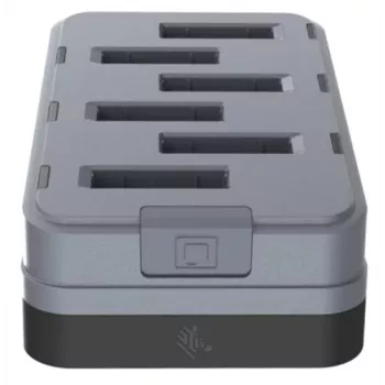 Încărcător Zebra WS301 cu 6 sloturi pentru baterii de rezervă, permite încărcarea a 6 baterii. Țară - USB Type-C