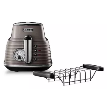 De'Longhi Scultura CTZ2103BG toaster cu 2 fante, 900 W, auriu șampanie