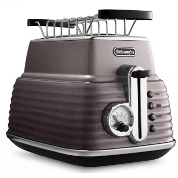 De'Longhi Scultura CTZ2103BG toaster cu 2 fante, 900 W, auriu șampanie