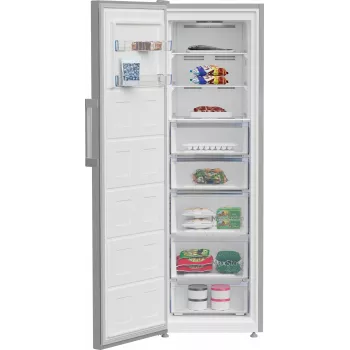 BEKO Congelator vertical B3RMFNE314XB, clasa energetică E, 186,5 cm, 286L, culoare inox