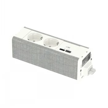 SCHNEIDER ELECTRIC UNICA SYSTEM+ MOD.UNIT 2XSCHUKO+USBA/C ALB/GRI