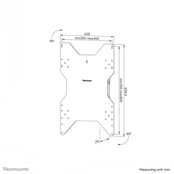 NEOMOUNTS Suport de perete pentru ecran plat (rotativ) 1 ecran negru