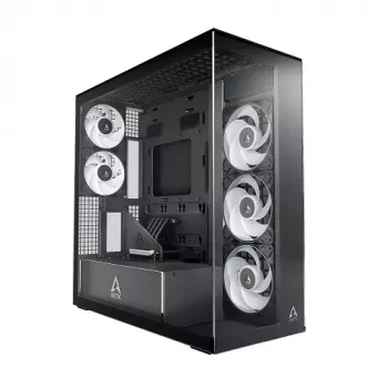 Carcasă PC Midi Tower ARCTIC Xtender VG, ATX, neagră, sticlă transparentă