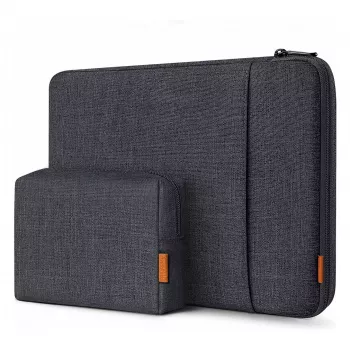 Inateck 16 Laptop Bag with Accessory Pouch LB01006/S1, black-grey