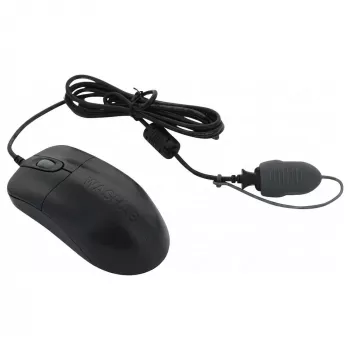 Mouse optic cu fir impermeabil Seal Shield Silver Storm, 3 butoane, USB, negru