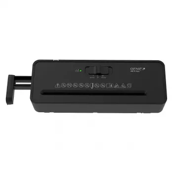 GENIE 260 S Plus Distrugător de documente cu atașament, tăiere în fâșii, 6 coli, negru
