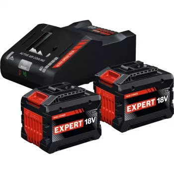 Set de pornire BOSCH EXPERT 18V, 2x EXBA 18V-150 + încărcător EXAL18V-160 (negru, 2x acumulator Li-Ion 15Ah, alianța AMPShare)