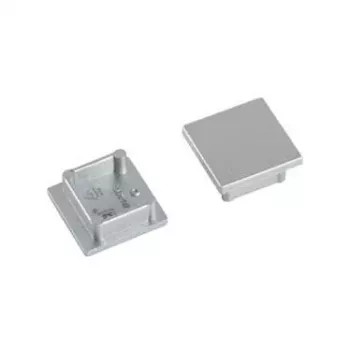 Brumberg 53039260 End Cap Set for QUALITYFLEX LED Profiles, Silver, Plastic