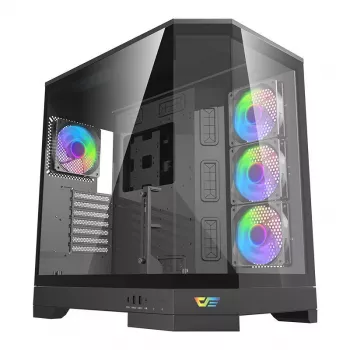 DARKFLASH DQX90 carcasă PC Mid-Tower neagră cu sticlă securizată