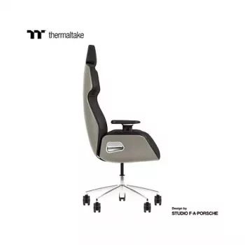 Scaun gaming Thermaltake ARGENT E700 Ice Grey din piele metalizată Alcantara